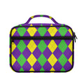 Mardi Gras Argyle Pattern Print Briefcase Bible Bag