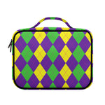 Mardi Gras Argyle Pattern Print Briefcase Bible Bag