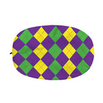 Mardi Gras Argyle Pattern Print Car Side Mirror Covers
