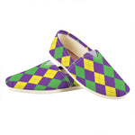 Mardi Gras Argyle Pattern Print Casual Shoes