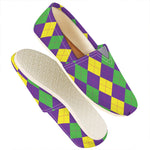Mardi Gras Argyle Pattern Print Casual Shoes