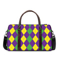 Mardi Gras Argyle Pattern Print Duffel Bag