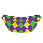 Mardi Gras Argyle Pattern Print Fanny Pack