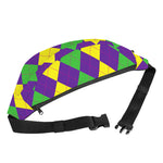 Mardi Gras Argyle Pattern Print Fanny Pack