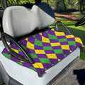 Mardi Gras Argyle Pattern Print Golf Cart Seat Cover