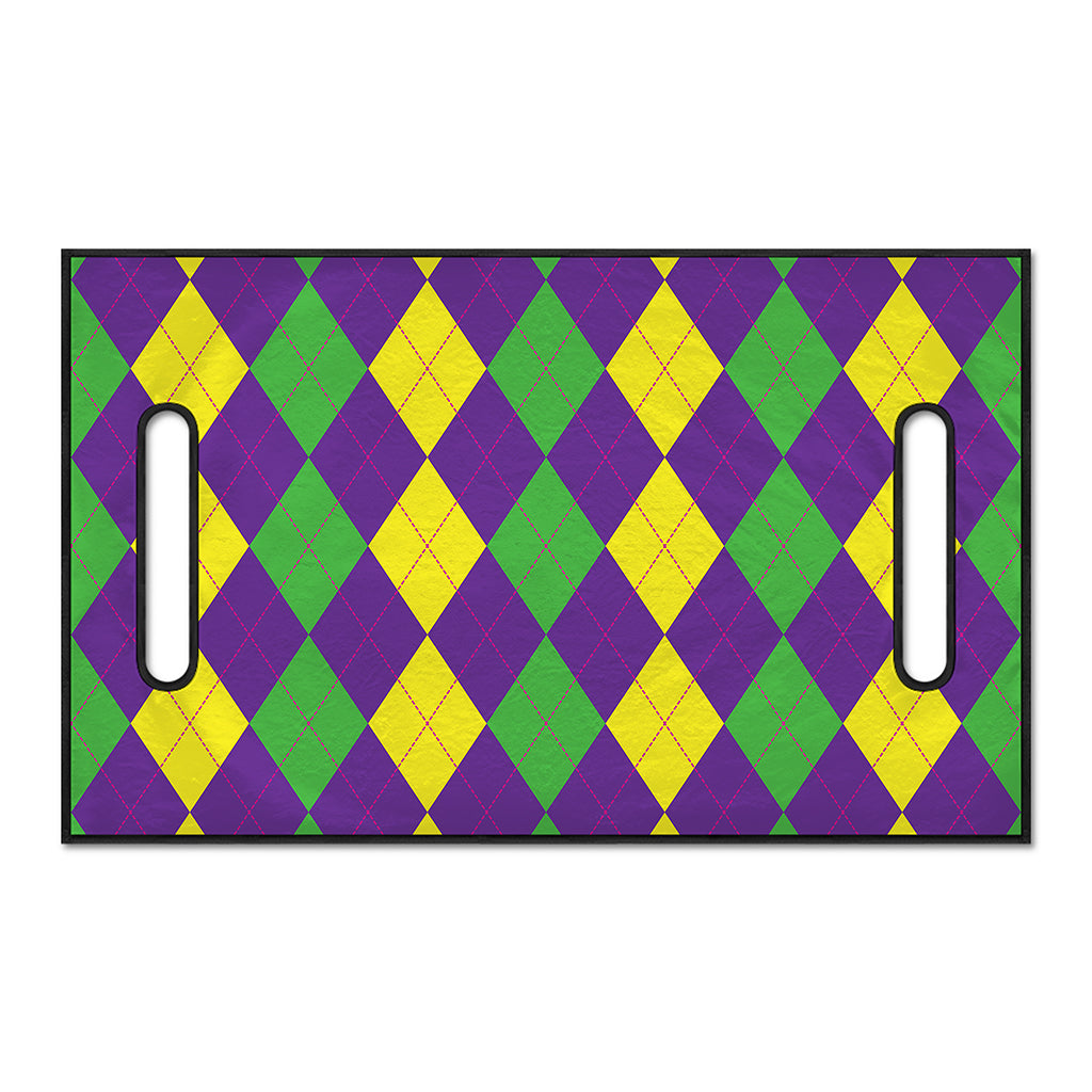 Mardi Gras Argyle Pattern Print Golf Cart Seat Cover