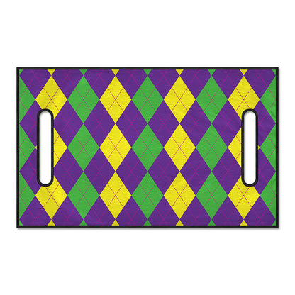 Mardi Gras Argyle Pattern Print Golf Cart Seat Cover