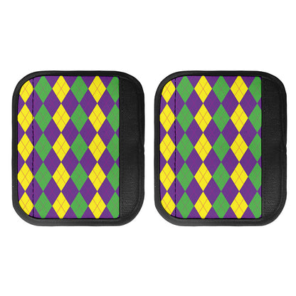 Mardi Gras Argyle Pattern Print Handle Covers