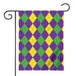Mardi Gras Argyle Pattern Print House Flag