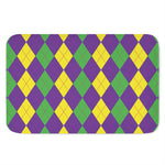 Mardi Gras Argyle Pattern Print Indoor Door Mat