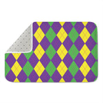 Mardi Gras Argyle Pattern Print Indoor Door Mat