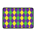 Mardi Gras Argyle Pattern Print Kitchen Mat