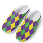 Mardi Gras Argyle Pattern Print Mesh Casual Shoes