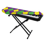 Mardi Gras Argyle Pattern Print Piano Keyboard Cover