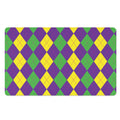 Mardi Gras Argyle Pattern Print Polyester Doormat