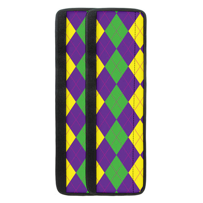 Mardi Gras Argyle Pattern Print Refrigerator Handle Covers