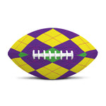 Mardi Gras Argyle Pattern Print Rugby Ball