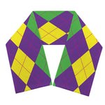 Mardi Gras Argyle Pattern Print Scarf