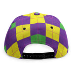 Mardi Gras Argyle Pattern Print Snapback Cap