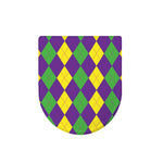 Mardi Gras Argyle Pattern Print Toilet Lid Cover