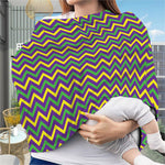 Mardi Gras Chevron Pattern Print Baby Seat Cover