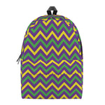 Mardi Gras Chevron Pattern Print Backpack
