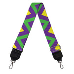 Mardi Gras Chevron Pattern Print Bag Strap