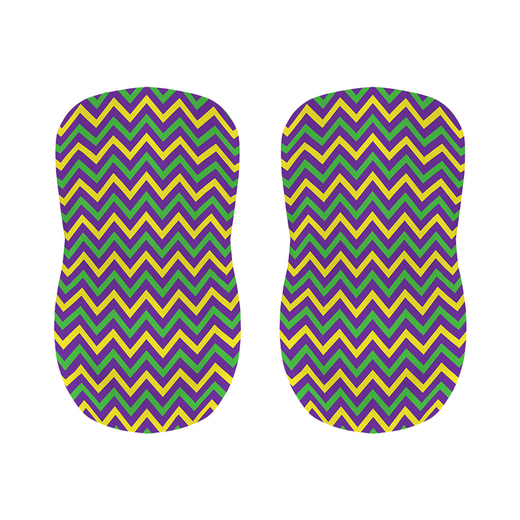Mardi Gras Chevron Pattern Print Bar Stool Covers