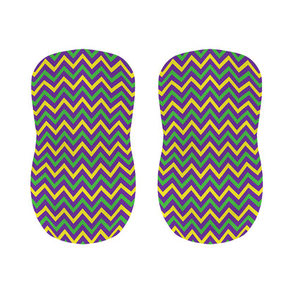 Mardi Gras Chevron Pattern Print Bar Stool Covers