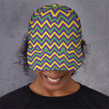 Mardi Gras Chevron Pattern Print Baseball Cap