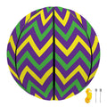 Mardi Gras Chevron Pattern Print Basketball