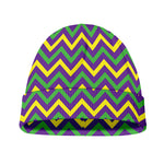 Mardi Gras Chevron Pattern Print Beanie