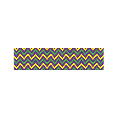 Mardi Gras Chevron Pattern Print Bed Runner
