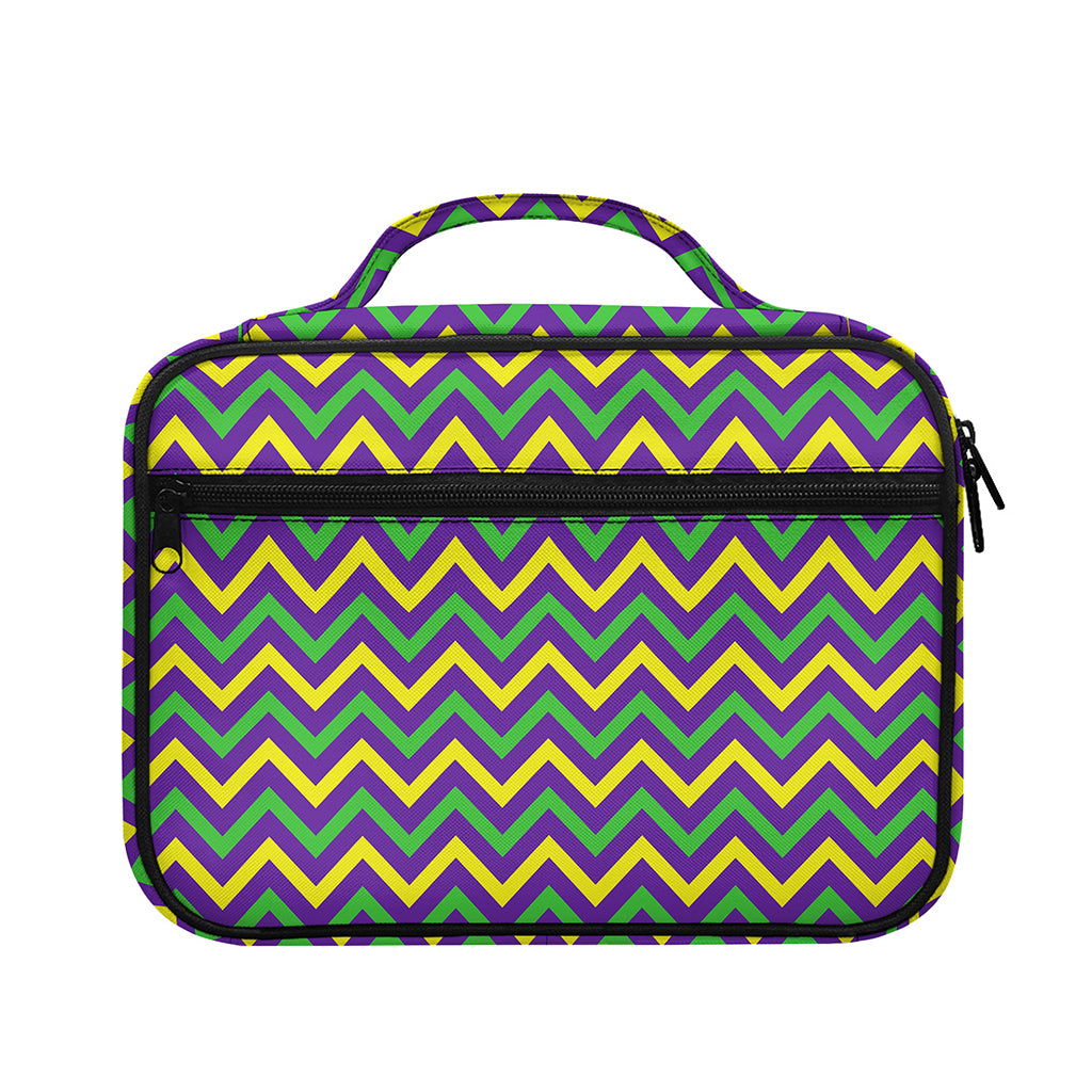 Mardi Gras Chevron Pattern Print Briefcase Bible Bag