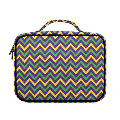 Mardi Gras Chevron Pattern Print Briefcase Bible Bag