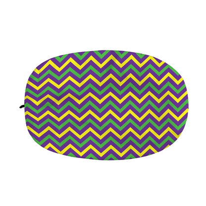 Mardi Gras Chevron Pattern Print Car Side Mirror Covers