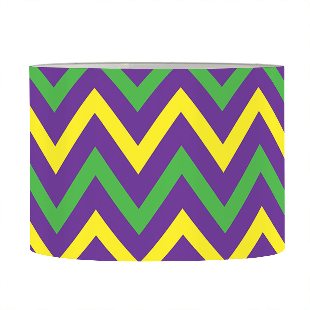 Mardi Gras Chevron Pattern Print Drum Lamp Shade