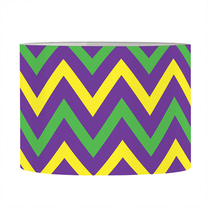 Mardi Gras Chevron Pattern Print Drum Lamp Shade