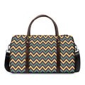 Mardi Gras Chevron Pattern Print Duffel Bag