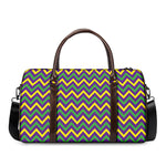 Mardi Gras Chevron Pattern Print Duffle Bag