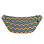 Mardi Gras Chevron Pattern Print Fanny Pack