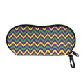 Mardi Gras Chevron Pattern Print Glasses Case