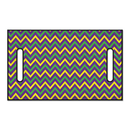 Mardi Gras Chevron Pattern Print Golf Cart Seat Cover