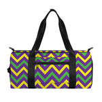 Mardi Gras Chevron Pattern Print Gym Bag