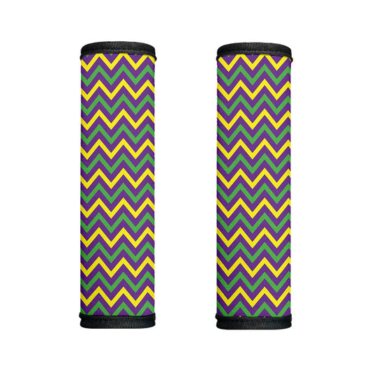 Mardi Gras Chevron Pattern Print Handle Covers