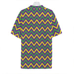 Mardi Gras Chevron Pattern Print Hawaiian Shirt