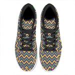 Mardi Gras Chevron Pattern Print High Top Leather Sneakers