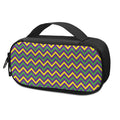 Mardi Gras Chevron Pattern Print Portable Cooler Travel Case