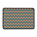 Mardi Gras Chevron Pattern Print Kitchen Mat