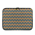 Mardi Gras Chevron Pattern Print Laptop Sleeve